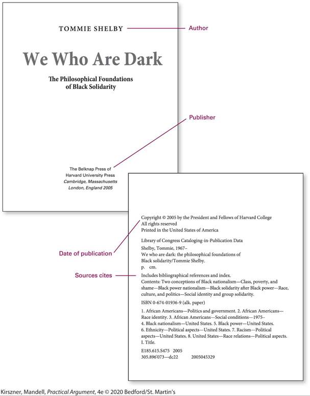 The title page and the citation page of a book.