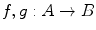 $$f,g: A\rightarrow B$$