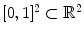 $$[0,1]^2\subset \mathbb {R}^2$$