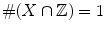 $$\#(X\cap \mathbb {Z})=1$$