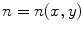$$n=n(x,y)$$