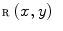 $${\fancyscript{R}}(x,y)$$
