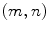 $$(m,n)$$