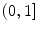 $$(0,1]$$