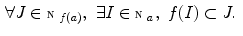 $$\begin{aligned} \forall J \in {\fancyscript{N}}_{f(a)},\,\,\exists I\in {\fancyscript{N}}_a, \,\,f(I)\subset J. \end{aligned}$$