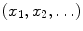 $$(x_1,x_2,\ldots )$$