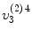 $$v_3^{(2)\,4}$$