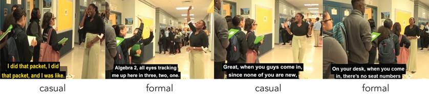 Photos depict the comparison of casual and formal approach of teacher.